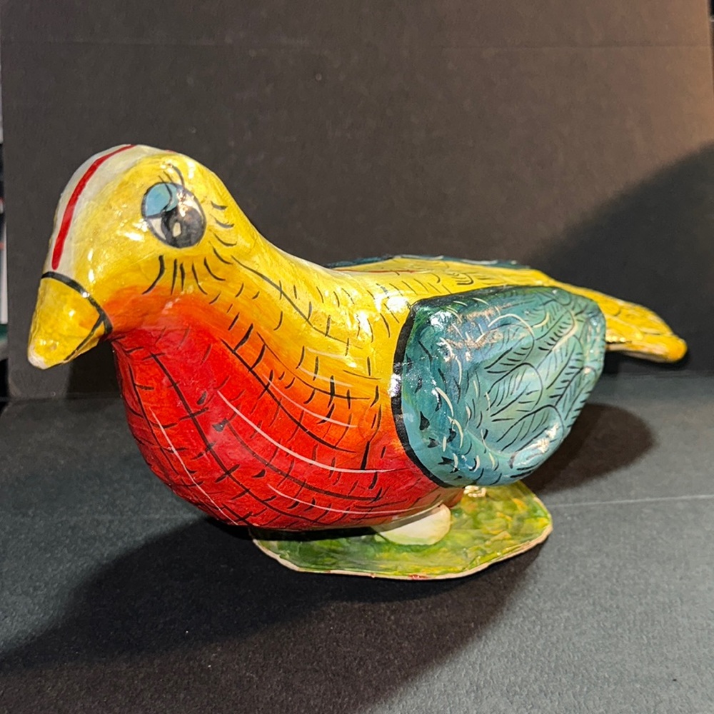 Colorful Paper Mache bird